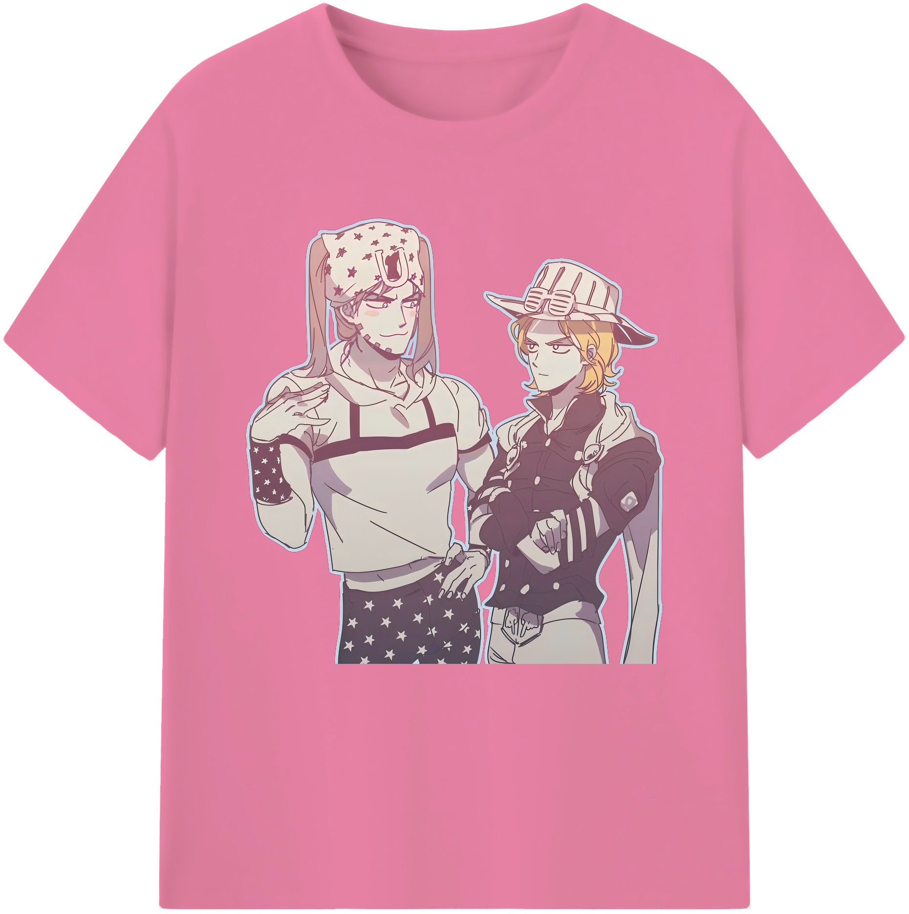 （画像用） ジョジョの奇妙な冒険 JoJo's Bizarre Adventure 綿100％半袖Tシャツ（フロントプリント）